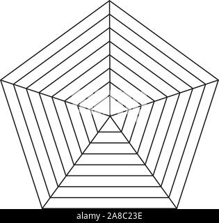 Diagramma radar icona sullo sfondo bianco. simbolo segno radar. stile piatto Illustrazione Vettoriale