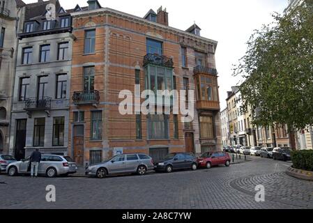 Un ufficio di avvocati in un raffinato edificio di fronte alla Brussel Palais de Justice tribunali. Bruxelles, Belgio Foto Stock