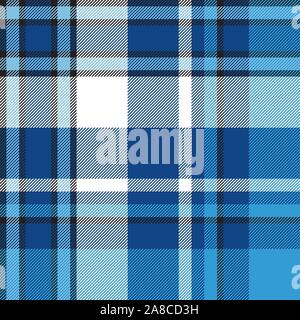 Design Moredn blue plaid seamless pattern. Illustrazione Vettoriale. Illustrazione Vettoriale