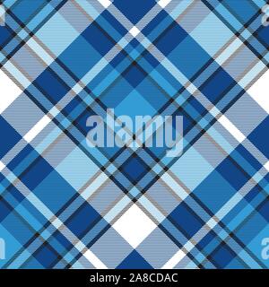 Design Moredn blue plaid seamless pattern. Illustrazione Vettoriale. Illustrazione Vettoriale