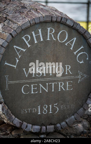 Laphroaig single malt whisky distillery, su Islay, Scozia, 17 ottobre 2019. Foto Stock