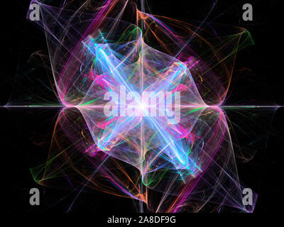 Alta risoluzione multi colore sfondo frattale quali pattern. Background creato dalla geometria frattale. Foto Stock