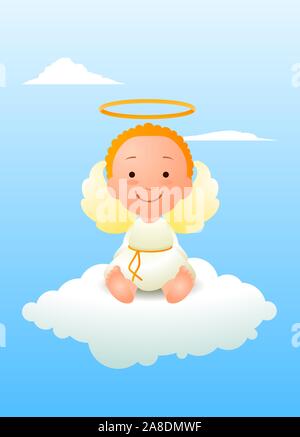 Baby Angel cartoon Illustrazione Vettoriale