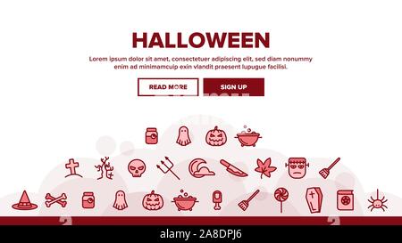 Collezione Halloween diversi set di icone vettore Illustrazione Vettoriale