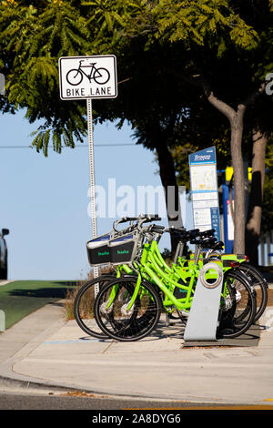 Il Breeze Bike Punto di rientro, Ocean Park BlvdSanta Monica, Contea di Los Angeles, California, Stati Uniti d'America Foto Stock