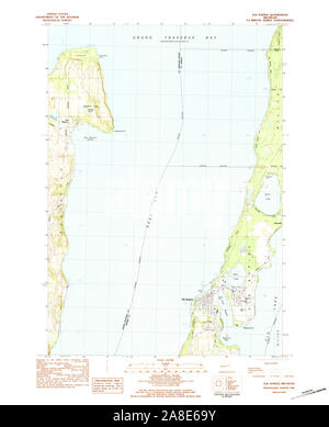 USGS TOPO Map Michigan MI Elk Rapids 277615 1983 25000 Foto Stock