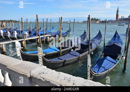 Gondole, Piazza San Marco, Venezia Foto Stock