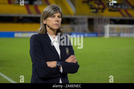 Benevento, Italia. 8 Novembre, 2019. Il pullman di Italia milena bertoliniduring europeo qualificatori 2021- Italia Donne vs Georgia donne, squadra di calcio italiano a Benevento, Italia, 08 novembre 2019 - LPS/Andrea DÃ Â'Amico Credito: Andrea DÃ Â'Amico/LP/ZUMA filo/Alamy Live News Foto Stock