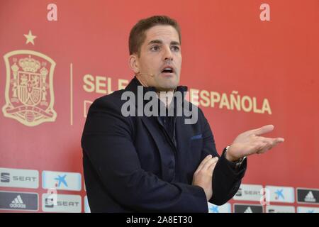 Madrid, Spagna. 08 Nov, 2019. ROBERT MORENO DURANTE LA CONFERENZA STAMPA DI EURO CLASIFICATION 2020. Venerdì 8 novembre 2019 Credit: CORDON PREMERE/Alamy Live News Foto Stock