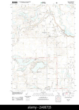 USGS TOPO Map Michigan MI Hale 20120724 TM Foto Stock