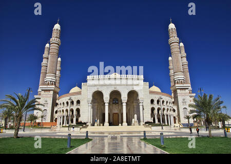 Al Saleh moschea, Grande moschea di Sana'a, Yemen Foto Stock