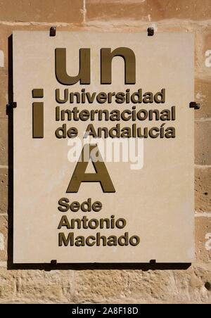 Università Internazionale di Andalucia-UNIA. Sede Antonio Machado. Baeza. Jaén-provincia. Spagna. Foto Stock