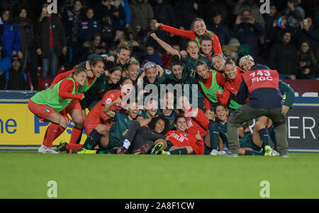 Benevento, Italia. 8 Novembre, 2019. Italia celebra una multa garaduring europeo qualificatori 2021- Italia Donne vs Georgia donne, squadra di calcio italiano a Benevento, Italia, 08 novembre 2019 - LPS/Andrea DÃ Â'Amico Credito: Andrea DÃ Â'Amico/LP/ZUMA filo/Alamy Live News Foto Stock