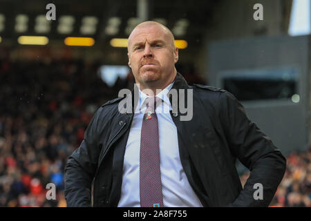 Il 2 novembre 2019, Bramall Lane, Sheffield, Inghilterra; Premier League, Sheffield Regno v Burnley : Sean Dyche manager di Burnley durante il gioco Credito: Mark Cosgrove/news immagini Foto Stock