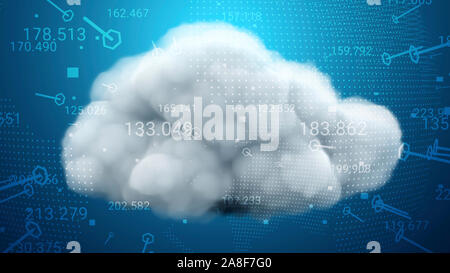 Il cloud computing, illustrazione concettuale Foto Stock
