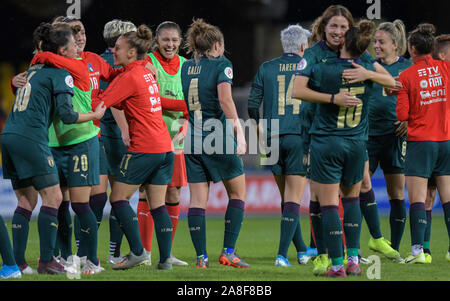 Benevento, Italia. 8 Novembre, 2019. la felicità di una ammenda partitaduring europeo qualificatori 2021- Italia Donne vs Georgia donne, squadra di calcio italiano a Benevento, Italia, 08 novembre 2019 - LPS/Andrea DÃ Â'Amico Credito: Andrea DÃ Â'Amico/LP/ZUMA filo/Alamy Live News Foto Stock