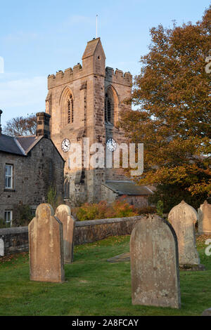 La chiesa in Rothbury, Northumberland, Regno Unito Foto Stock