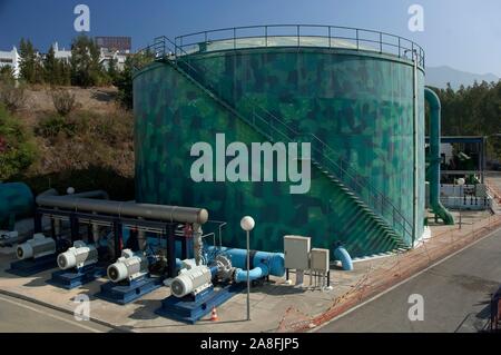 Impianti di dissalazione acqua impianto, Marbella, Malaga-provincia, regione dell'Andalusia, Spagna, Europa. Foto Stock