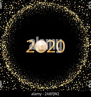 Oro luccica. Gold Circle. Bellissimo design telaio dell'elemento Illustrazione Vettoriale