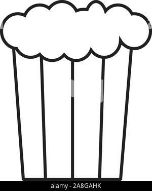 Icona di popcorn su sfondo bianco in stile appartamento. Monocromatico icona di stile per il vostro web site design, logo, app, UI. Pixel perfetto simbolo popcorn popcorn. sig Illustrazione Vettoriale