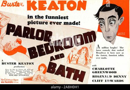 BUSTER KEATON in salotto e camera da letto Bagno 1931 direttore Edward Sedgwick Al Hirschfeld arte Metro Goldwyn Mayer Foto Stock