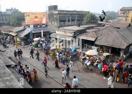 Vista da Nirmal Hriday Home per i malati e i morenti Destitutes stabilito dalla Madre Teresa e gestita dalle Missionarie della Carità in Kolkata Foto Stock