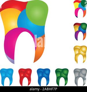 Dente, dentista, odontoiatria, cure dentarie, logo Illustrazione Vettoriale