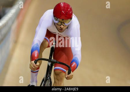 Glasgow, Regno Unito. Il 9 novembre 2019. a Chris Hoy Velodrome in Glasgow. 9 novembre 2019 Dan-Cooke credito/Alamy Live News Foto Stock