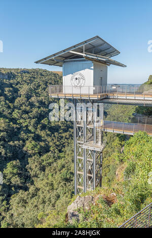 GRASKOP, SUD AFRICA - 20 Maggio 2019: vista della gola di Graskop sollevare, a Graskop a Mpumalanga Foto Stock