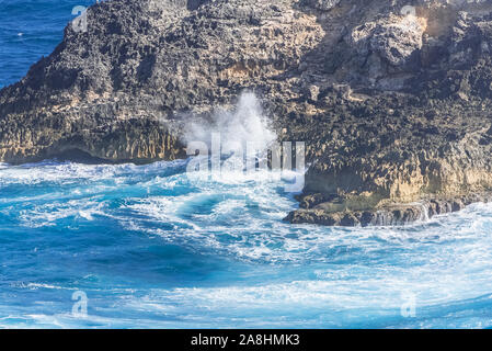 Guadalupa, panorama dal pointe des Chateaux, bella stagione dell'isola Foto Stock