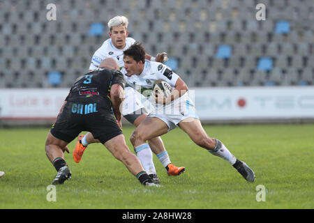 Parma, Italia. 9 Nov, 2019. sam Johnson, glasgow)durante Zebre Rugby vs Glasgow Warriors Rugby Guinness Pro 14 in Parma, Italia, Novembre 09 2019 - LPS/Massimiliano Carnabuci Credito: Massimiliano Carnabuci/LP/ZUMA filo/Alamy Live News Foto Stock