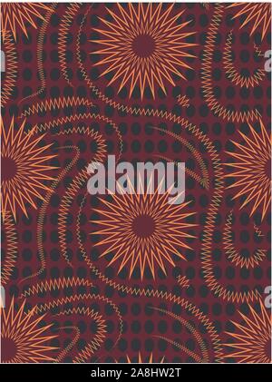 Complessi vettore star seamless pattern. Sfondo geometrica Illustrazione Vettoriale