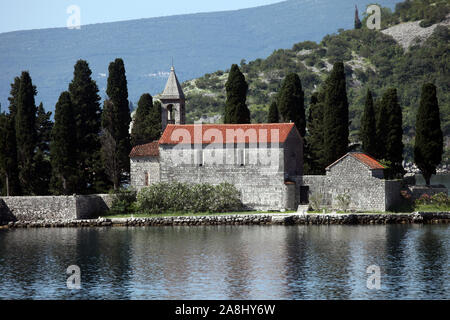 Chiesa di San Giorgio, Perast e della Baia di Kotor, Montenegro Foto Stock