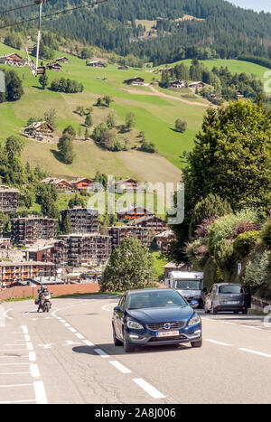 MEGEVE, AUVERNIA, FRANCIA-settembre 2015. Megeve è un comune e località ubicata nella regione Rhône-Alpes, nel dipartimento di Alta Savoia, nel Foto Stock