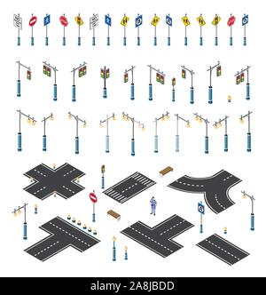 Il lampione stradale il traffico Illustrazione Vettoriale