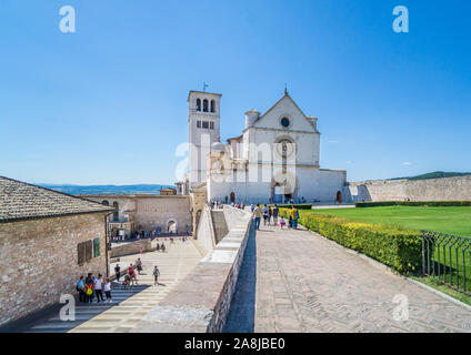 Basilica di San Francesco di Assisi, Umbria, Italia Foto Stock