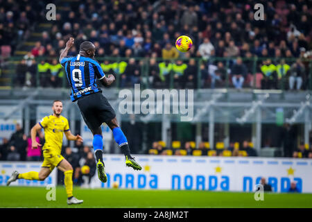Milano, Italia. November 9, 2019, Milano, Italia: romelu lukaku, fc internazionale)durante Inter vs Hellas Verona, italiano di calcio di Serie A del campionato Gli uomini in Milano, Italia, Novembre 09 2019 - LPS/Fabrizio Carabelli Credito: Fabrizio Carabelli/LP/ZUMA filo/Alamy Live News Foto Stock