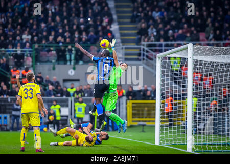 Milano, Italia. November 9, 2019, Milano, Italia: romelu lukaku, fc internazionale)durante Inter vs Hellas Verona, italiano di calcio di Serie A del campionato Gli uomini in Milano, Italia, Novembre 09 2019 - LPS/Fabrizio Carabelli Credito: Fabrizio Carabelli/LP/ZUMA filo/Alamy Live News Foto Stock