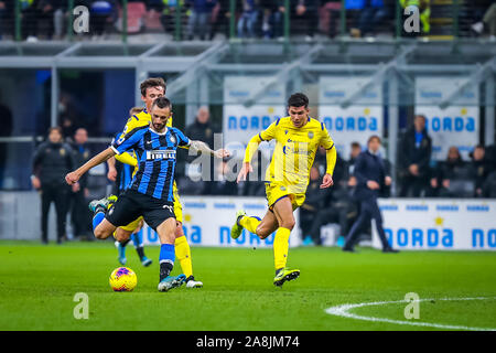 Milano, Italia. November 9, 2019, Milano, Italia: marcelo brozovic, fc internazionale)durante Inter vs Hellas Verona, italiano di calcio di Serie A del campionato Gli uomini in Milano, Italia, Novembre 09 2019 - LPS/Fabrizio Carabelli Credito: Fabrizio Carabelli/LP/ZUMA filo/Alamy Live News Foto Stock