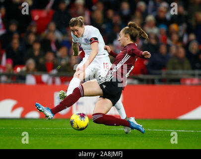 Londra, Regno Unito. 09Nov, 2019. Londra, Inghilterra. Novembre 09: Ellen White di Inghilterra donne durante le donne amichevole internazionale tra le donne in Inghilterra e in Germania Le Donne allo stadio di Wembley a Londra, in Inghilterra, il 09 novembre 2019 Credit: Azione Foto Sport/Alamy Live News Foto Stock