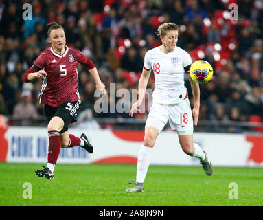 Londra, Regno Unito. 09Nov, 2019. Londra, Inghilterra. Novembre 09: Ellen White di Inghilterra donne durante le donne amichevole internazionale tra le donne in Inghilterra e in Germania Le Donne allo stadio di Wembley a Londra, in Inghilterra, il 09 novembre 2019 Credit: Azione Foto Sport/Alamy Live News Foto Stock