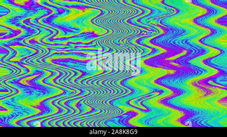 Surreale vivaci multicolore sfondo incandescente, futuristico degli anni ottanta si sentono. Foto Stock