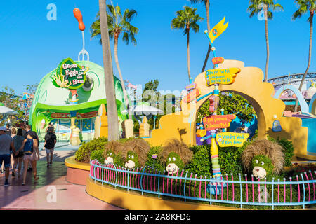 Seuss Landing, verde uova e prosciutto Cafe, Isole di avventura, Universal Studios, Orlando, Florida, Stati Uniti d'America Foto Stock