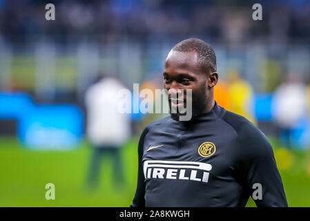 Romelu lukaku ,fc internazionale) durante Inter vs Hellas Verona, Milano, Italia, 09 Nov 2019, Calcio Calcio italiano di Serie A del campionato Gli uomini Foto Stock