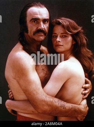 SEAN CONNERY e Charlotte Rampling in ZARDOZ (1974), diretto da John Boorman. Credito: 20TH CENTURY FOX / Album Foto Stock