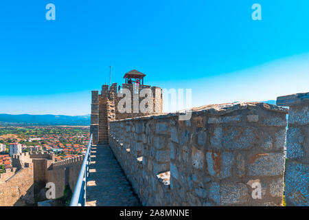OHRID MACEDONIA - Agosto 7, 2019 : Samuel della fortezza nella Repubblica di Macedonia. Ohrid è nel Patrimonio Mondiale UNESCO dal lago. Foto Stock