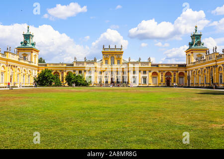 / Varsavia Polonia - Agosto 04 2019: Royal Wilanow Palace di Varsavia. Residenza di re Giovanni III Sobieski Foto Stock