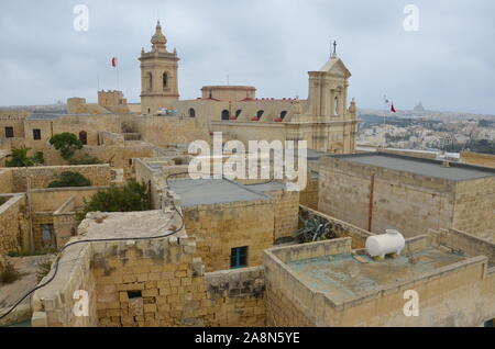 Cattedrale dell Assunzione a Victoria (Rabat), Gozo Foto Stock