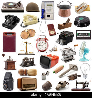 Originale grande collezione di oggetti vintage - Foto Stock: Foto
