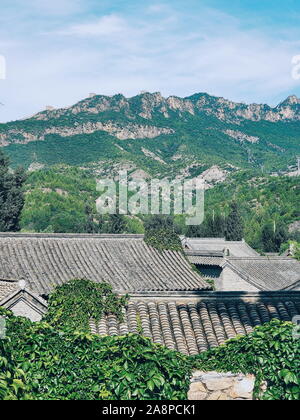 Pechino, Cina. 21 Ago, 2019. Mobile photo mostra la Gubei città d'acqua a Pechino Capitale della Cina, e il agosto 21, 2019. Credito: Meng Dingbo/Xinhua/Alamy Live News Foto Stock